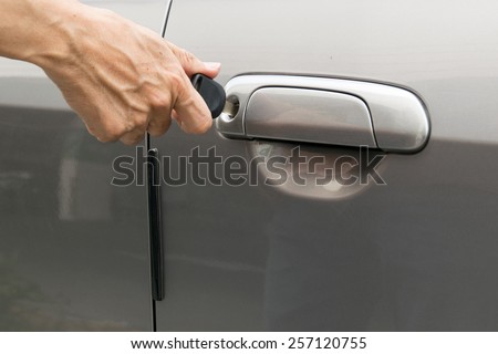 open car door with key