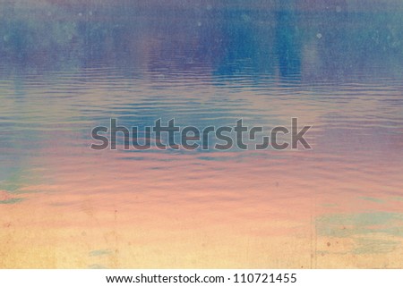 Dreamy dark, deep blue and pink  sky background with stains