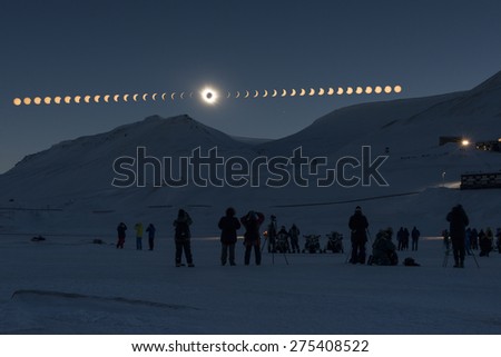 Solar Eclipse Sequence in Svalbard on March 20, 2015
