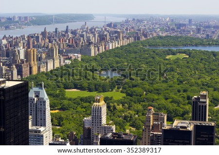 Central Park bird\'s eye view.