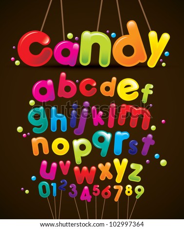 vector of stylized candy-like alphabets vector of stylized candy-like alphabets