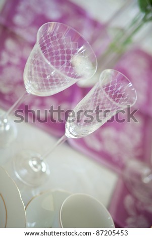 Romantic table dishes decoration