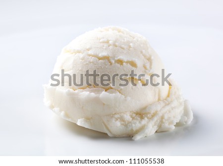 Scoop of lemon ice cream
