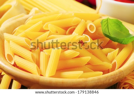 Different types of egg pasta
