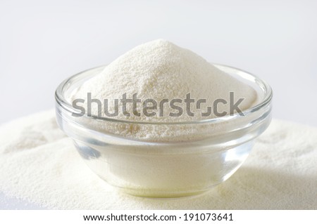 Bowl of powdered milk