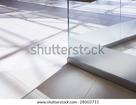 White tiled floor