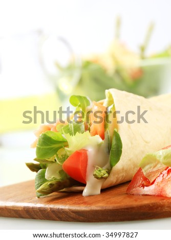 Salmon wrap sandwich