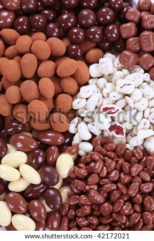 Chocolate covered nuts and fruit