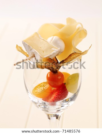 Cheese and fruit appetizer