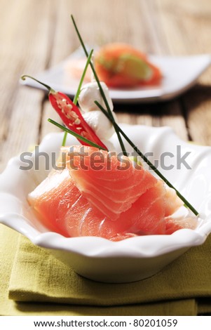 Smoked salmon appetizers