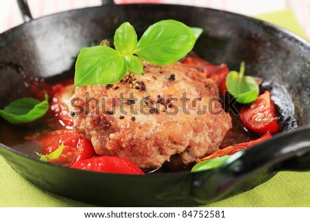 Pan fried meat patty