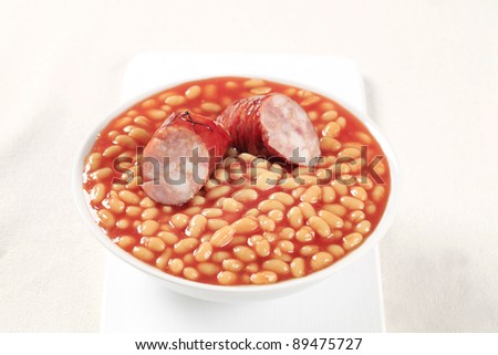 Baked beans and sausage