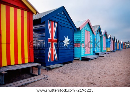 Privately owned Beach Huts, Brighton Beach, Victoria, Australia