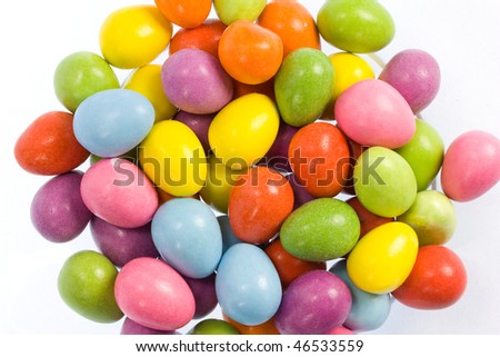 Candy coated chocolate mini Easter eggs