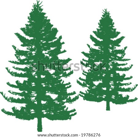 pine tree silhouette clip art. stock vector : Pine trees as