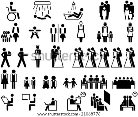 stock vector : Collection of universal symbols for icons, signs, labels, 
