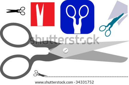 Clip Art Hair Scissors. stock vector : Scissors and