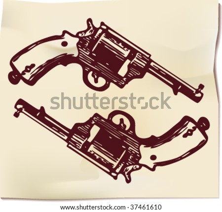 pics of guns. stock vector : Drawing of guns