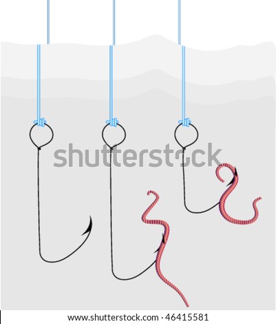  Fishing Line on The Hooks And Sea Line  Fishing Stock Vector 46415581   Shutterstock