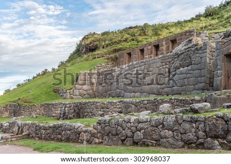 Tambomachay is an Inca site for the visitors to take a rest, Cusco, Peru