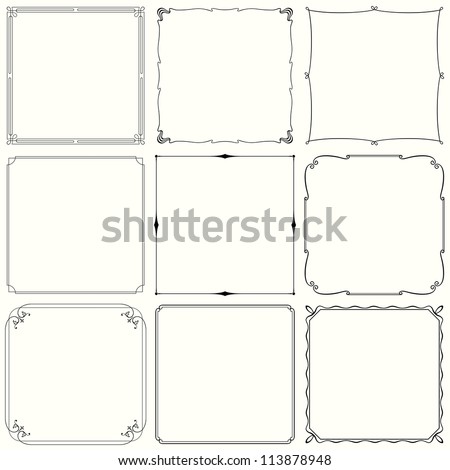 Vector Decorative Frames (Set 33)