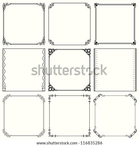 Vector decorative frames (set 37)