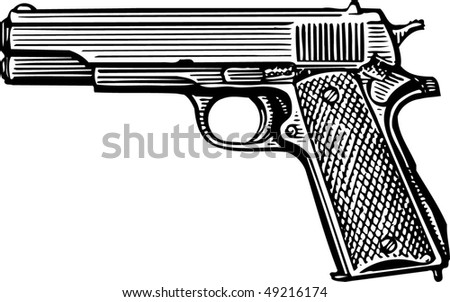 Pistol Stock Vector Illustration 49216174 : Shutterstock