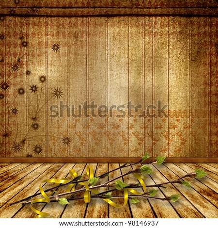 The old room. Grunge abstract background for a design.