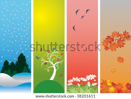 Four Seasons. Winter, spring, summer and autumn