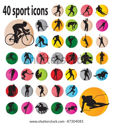 Sport icons. Vector illustration