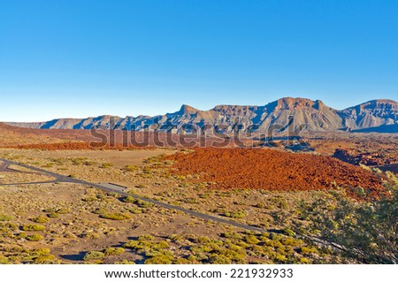 mountains in the Canary Islands. Teide volcano, rocks, rocky, desolate landscapes