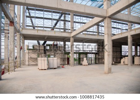 Concrete structure beam column slab epoxy floor