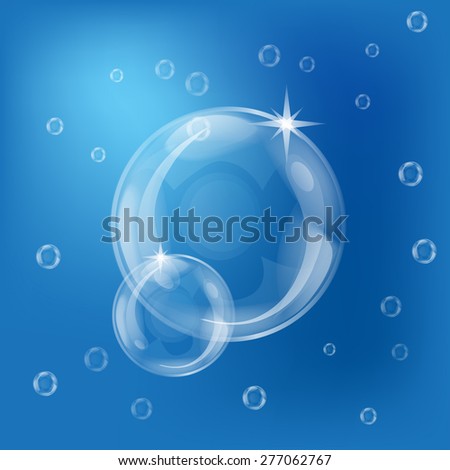 Soap bubbles on a gradient mesh background