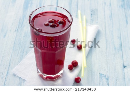 Fresh cranberry juice
