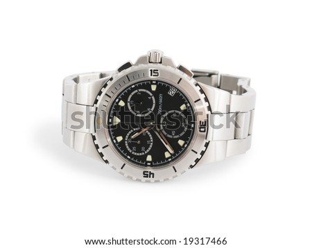 Men\'s Sport Wrist Watch isolated on white