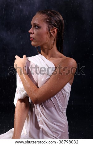 sexual wet woman - a studio picture
