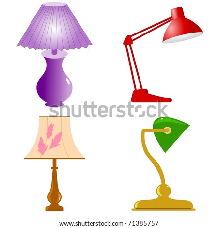  Table Lamps on Set Of Table Lamps  Vector   71385757   Shutterstock