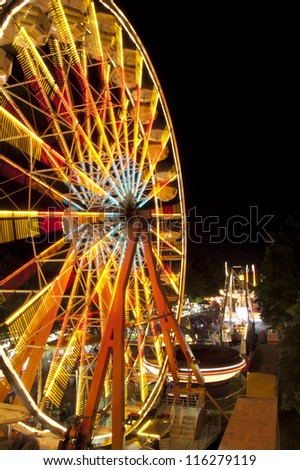 Ferris wheel, Portland Rose Festival, Long exposure