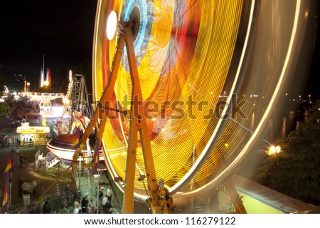 Ferris wheel, Portland Rose Festival, Long exposure