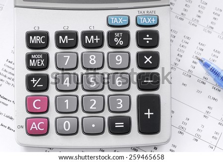 checking accounts with a calculator