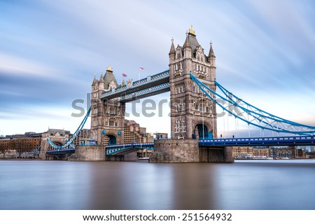 London Tower Bridge on the Thames River. It is an iconic symbol of London, United Kingdom.