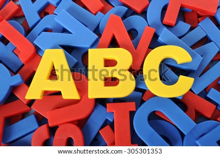 ABC plastic letters of alphabet, reading, writing school toy