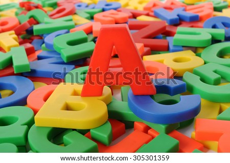 ABC alphabet letters, plastic school education toy