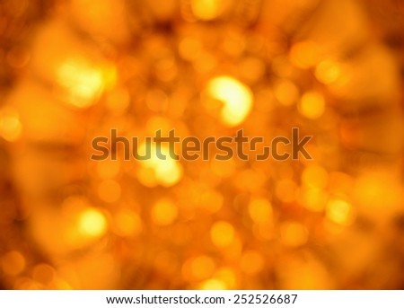 blur lamp light in yellow orange color