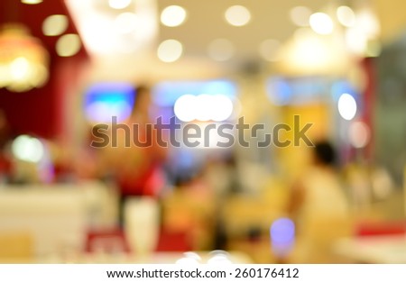 blur people in restaurant background