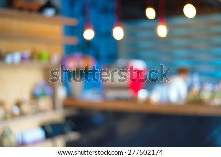 blur blue interior cafe corner