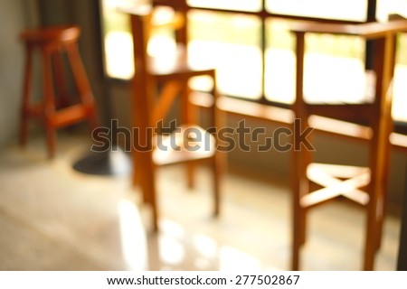 blur wood chair and stool