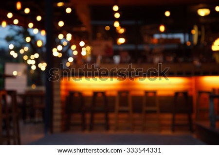 blur pub and bar at night