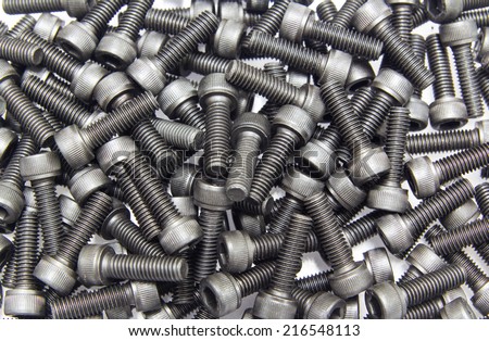 The bolts at line production automotive part.