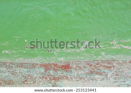 Damage paint on the wooden boat as background texture